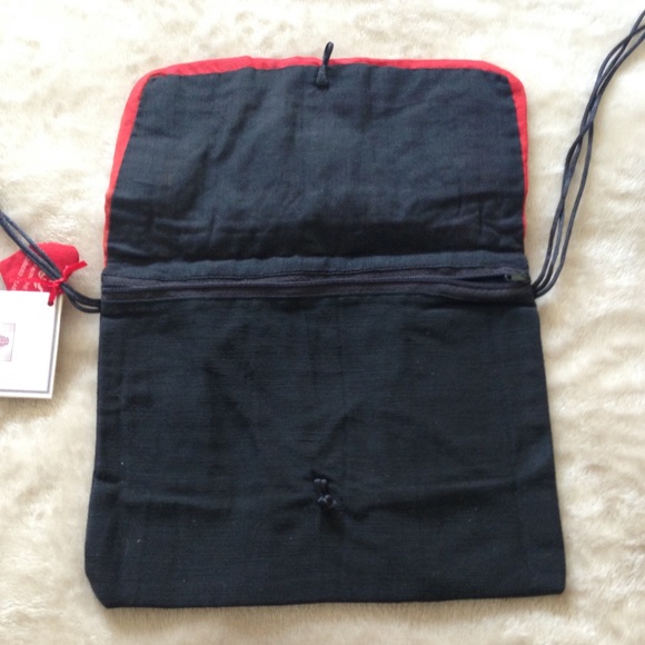 Hmong Batik BOHO Black Cotton Bag - Picture 4 of 8